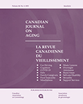 Canadian Journal on Aging / La Revue canadienne du vieillissement