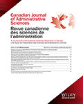 Canadian Journal of Administrative Sciences/Revue Canadienne des Sciences de l’Administration