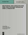 Beiträge zur Geschichte der deutschen Sprache und Literatur