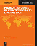 Poznan Studies in Contemporary Linguistics