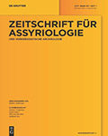 Zeitschrift für Assyriologie und Vorderasiatische Archäologie