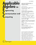 Applicable Algebra in Engineering, Communication and Computing